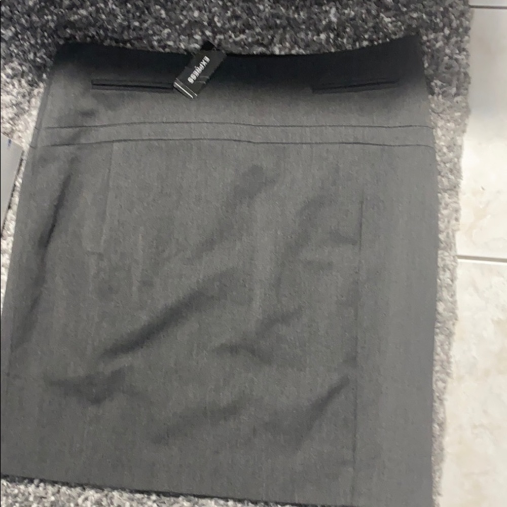 Grey A-Line pencil skirt.